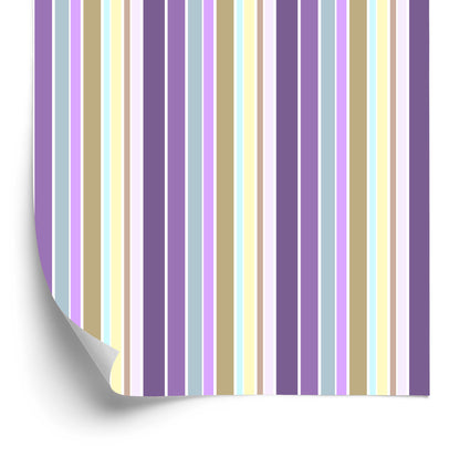 Wallpaper A Colorful Vertical Stripes Living Room Bedroom