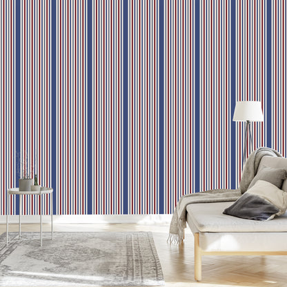 Wallpaper Classic In Colorful Striped Bedroom Living Room