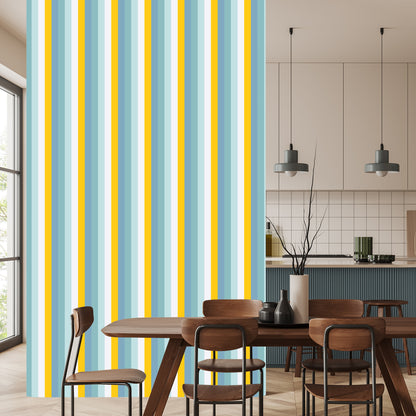 Wallpaper In Colorful Vertical Stripes Living Room Bedroom