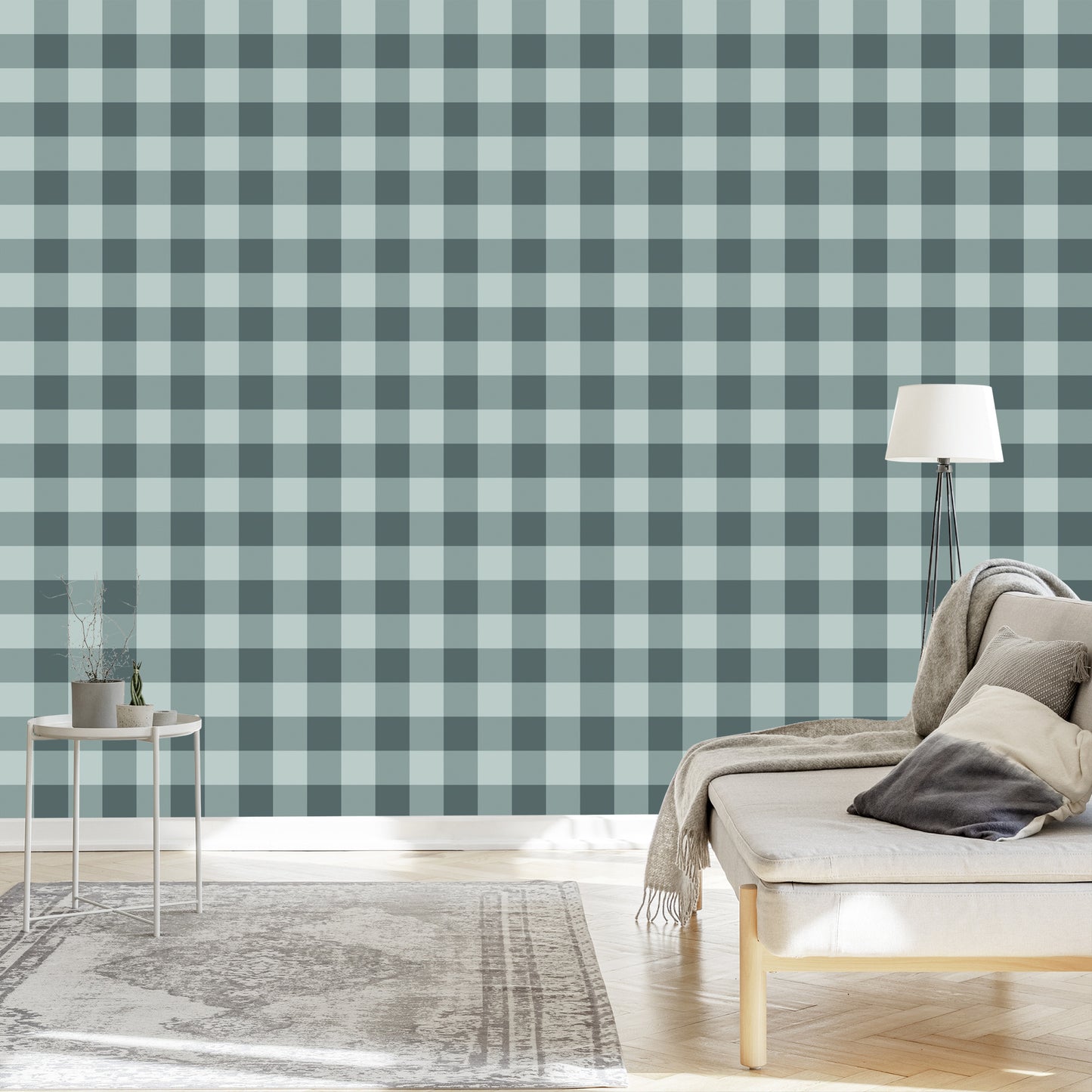 Wallpaper Fashionable Check In Shades Of Gray