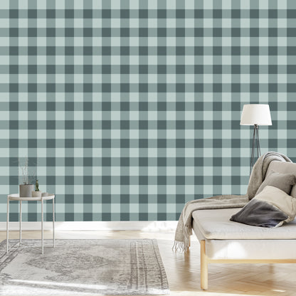 Wallpaper Fashionable Check In Shades Of Gray
