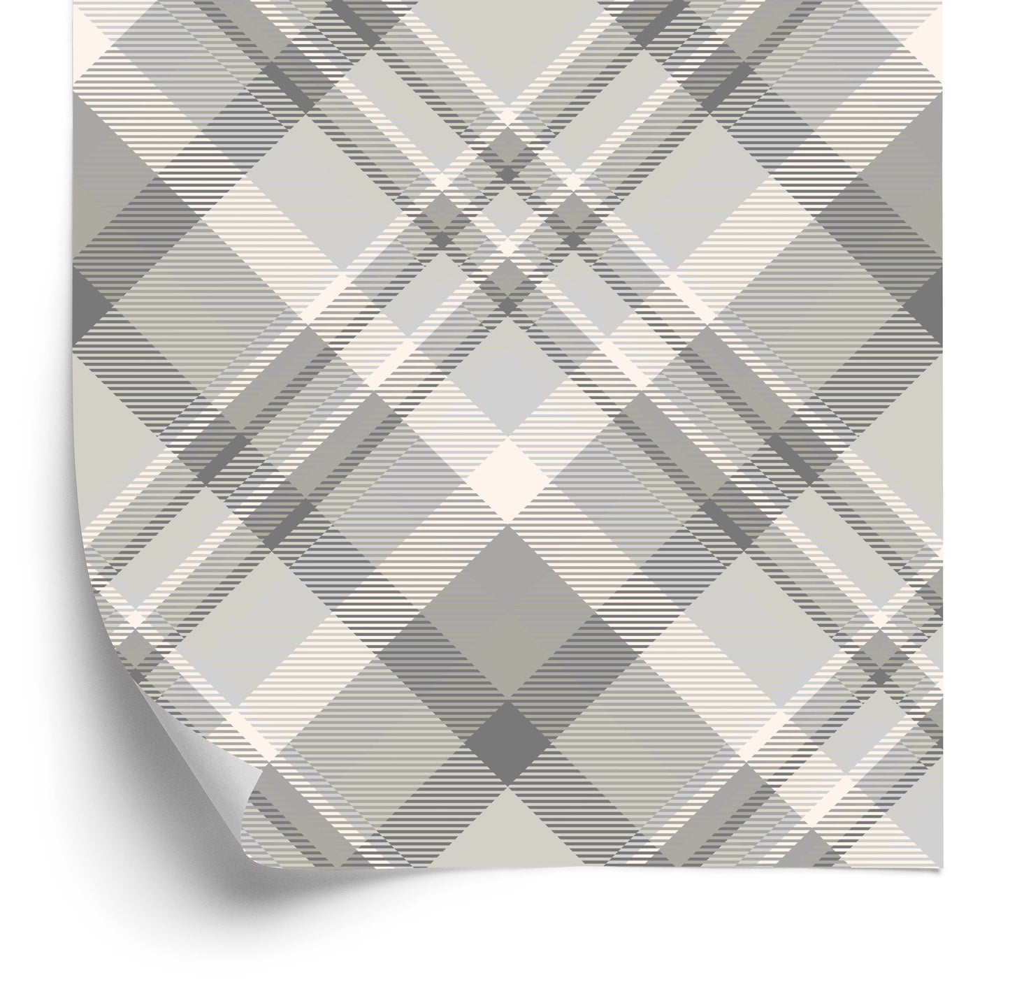 Wallpaper Modern Lattice In Gray - Beige