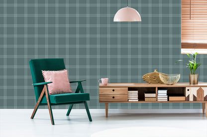 Wallpaper Scottish Plaid In Shades Of Gray