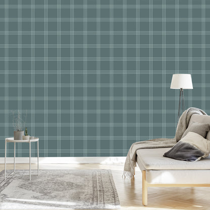 Wallpaper Scottish Plaid In Shades Of Gray