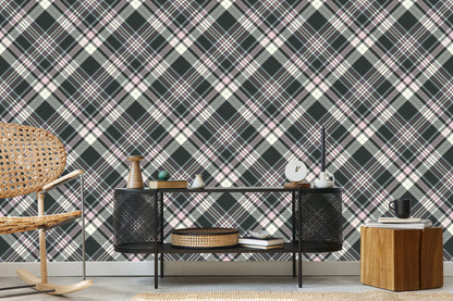 Wallpaper Beautiful Plaid In Pastel Colors