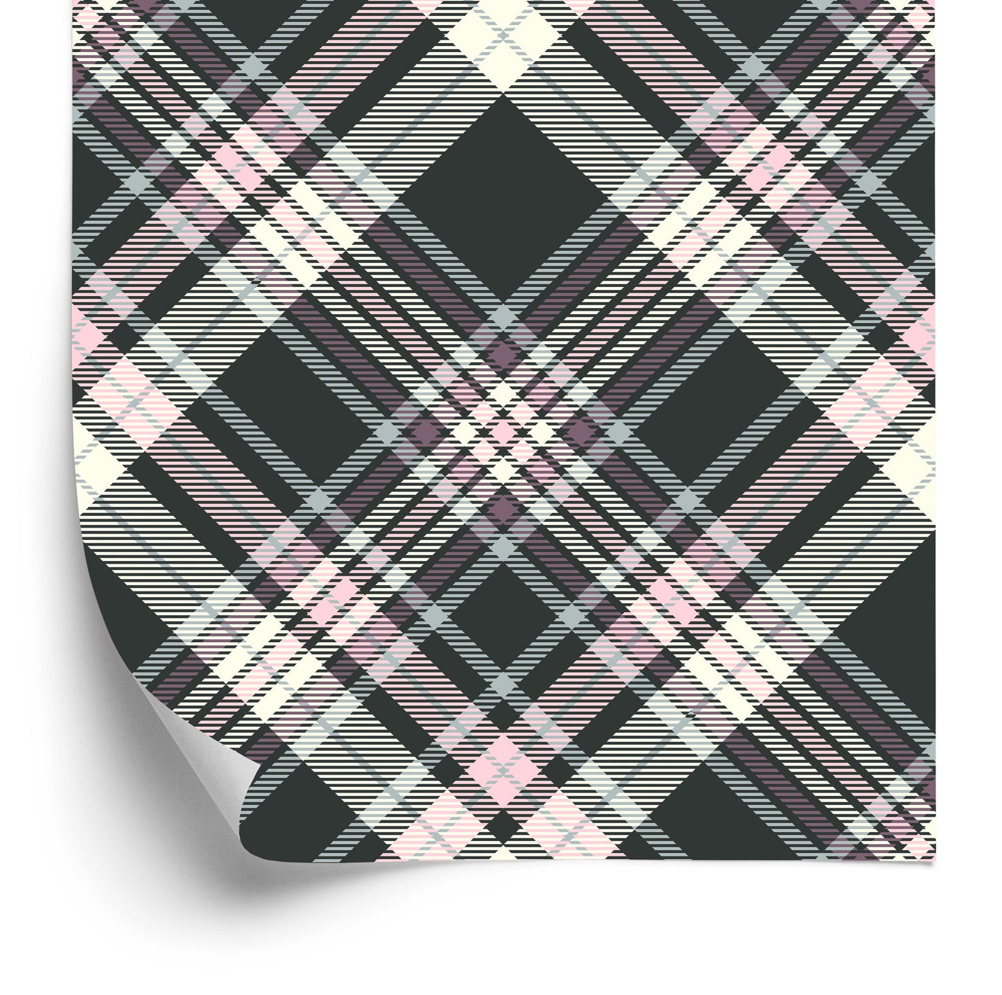 Wallpaper Beautiful Plaid In Pastel Colors