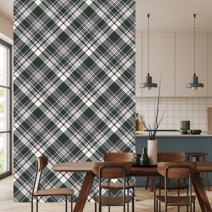Wallpaper Beautiful Plaid In Pastel Colors