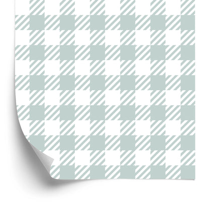 Wallpaper Modern Gray - White Check