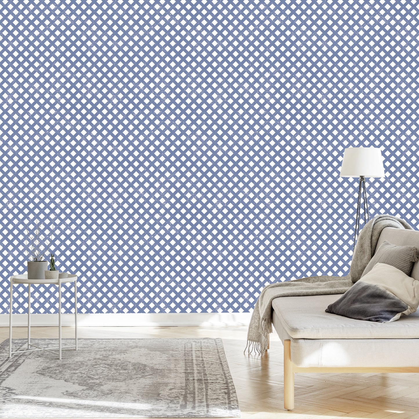 Wallpaper Geometric Grille For Living Room, Office