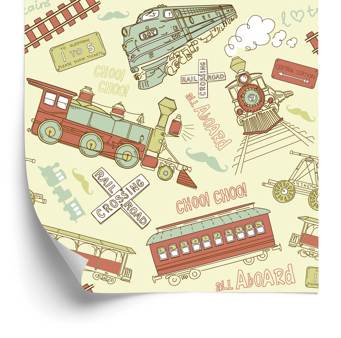 Wallpaper Vintage Locomotives