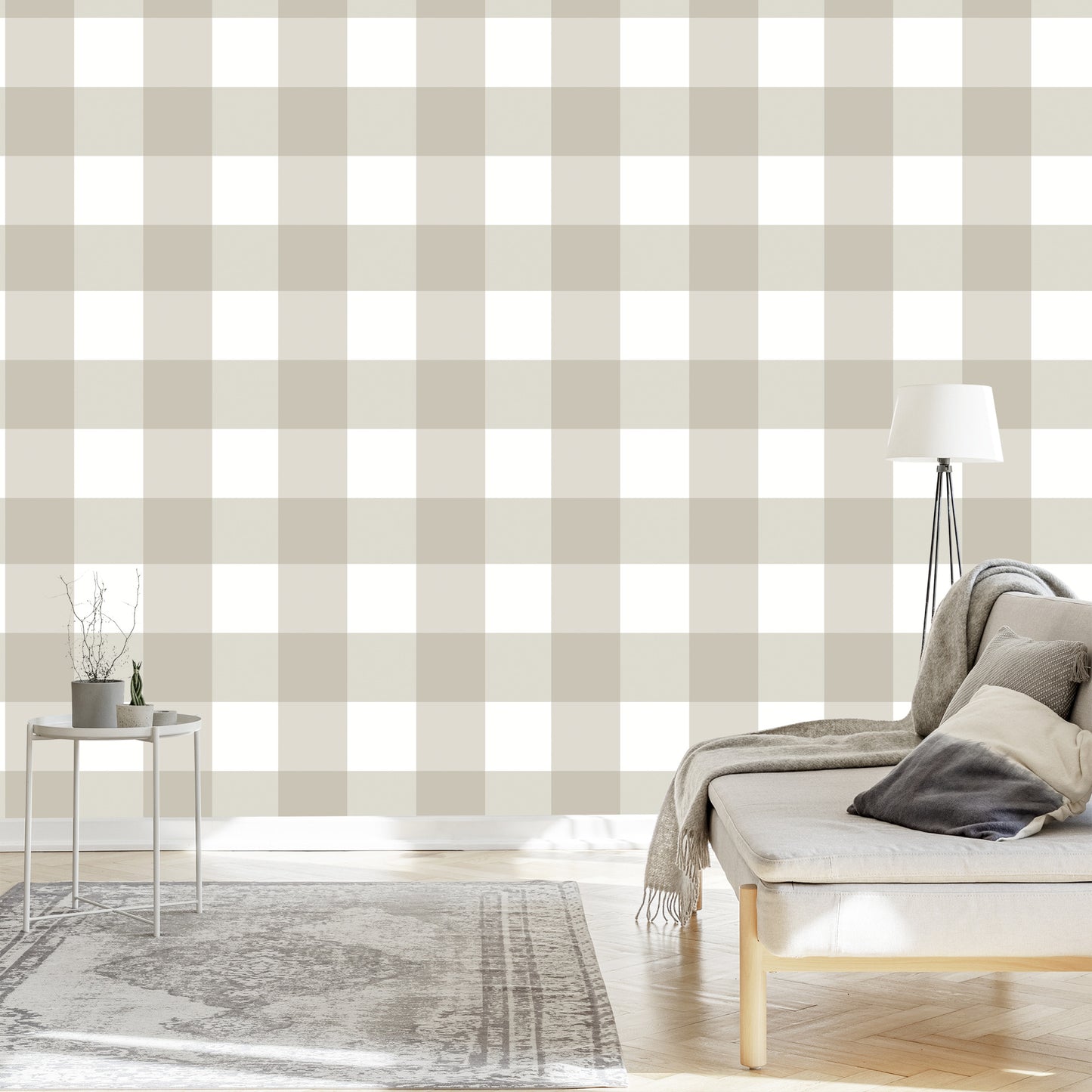 Wallpaper Geometric Optical Plaid For Living Room