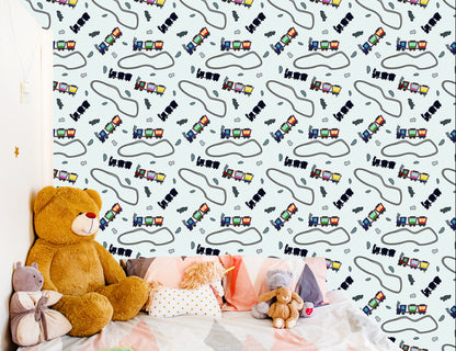 Wallpaper Fairy-Tale Colorful Trains