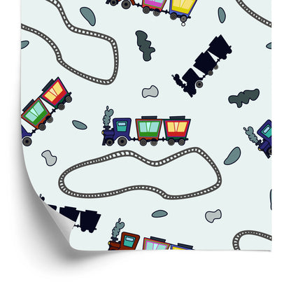 Wallpaper Fairy-Tale Colorful Trains