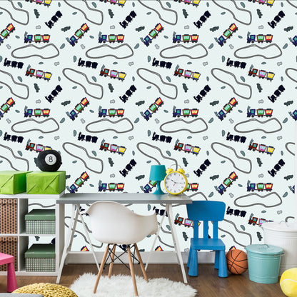 Wallpaper Fairy-Tale Colorful Trains