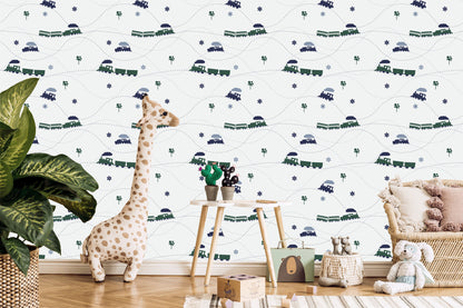 Wallpaper Colorful Toy Steam Trains