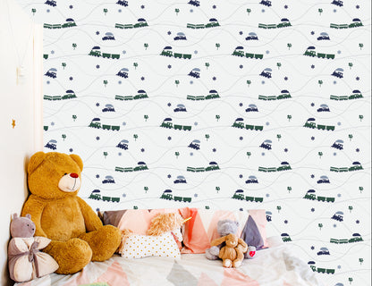 Wallpaper Colorful Toy Steam Trains