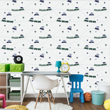 Wallpaper Colorful Toy Steam Trains