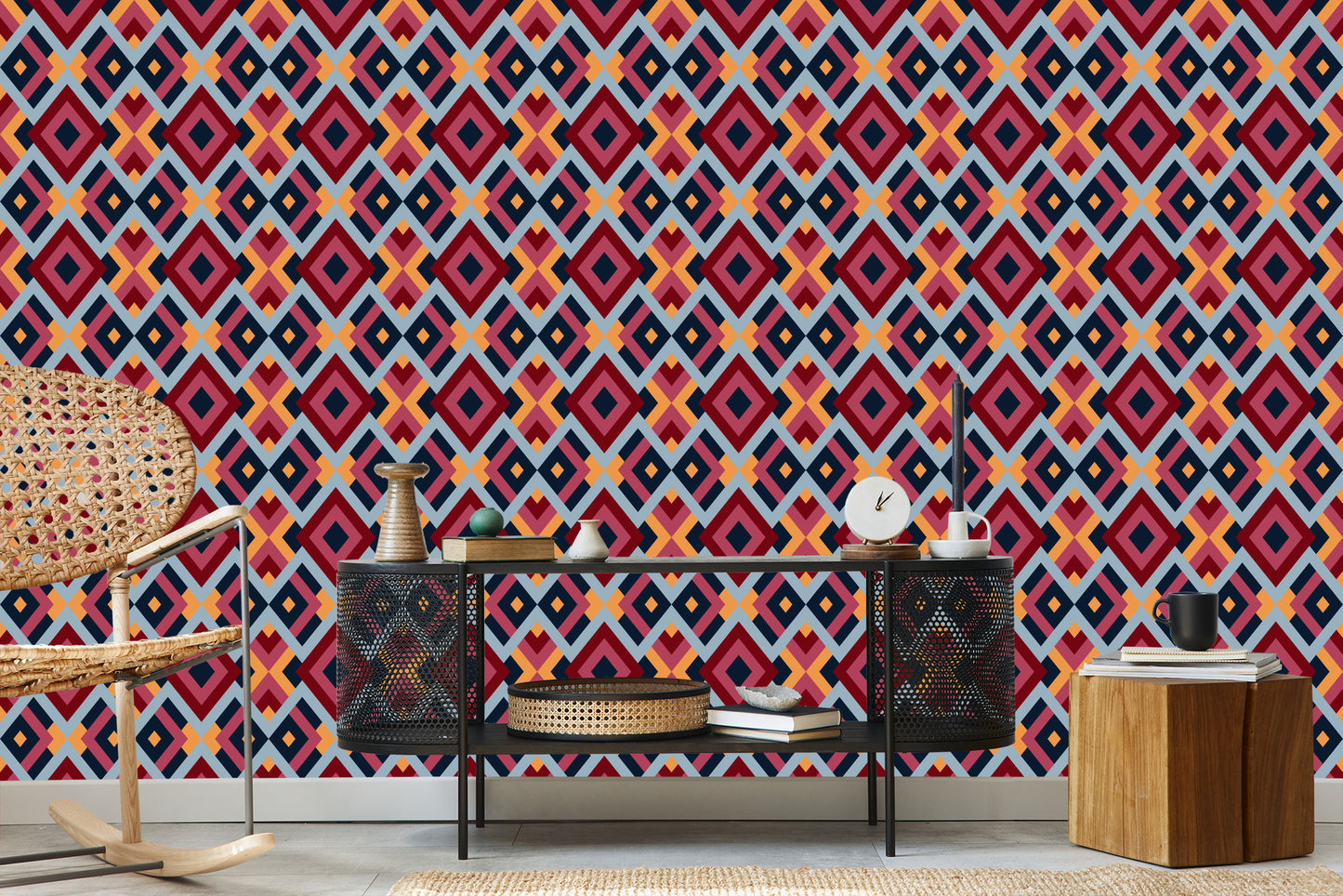 Wallpaper Geometric Colorful Diamonds