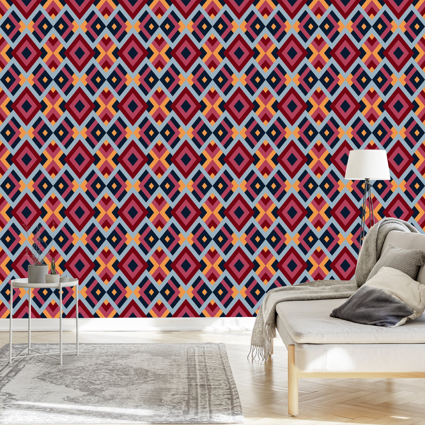 Wallpaper Geometric Colorful Diamonds