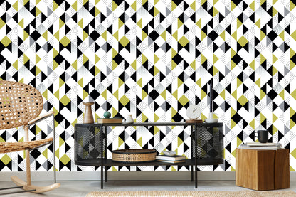 Wallpaper Geometric Colorful Triangles