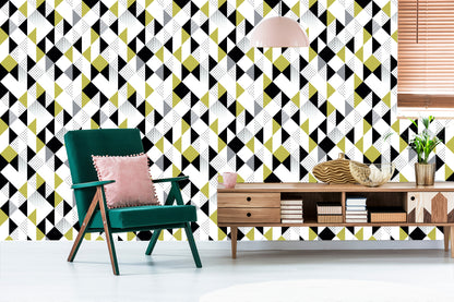 Wallpaper Geometric Colorful Triangles