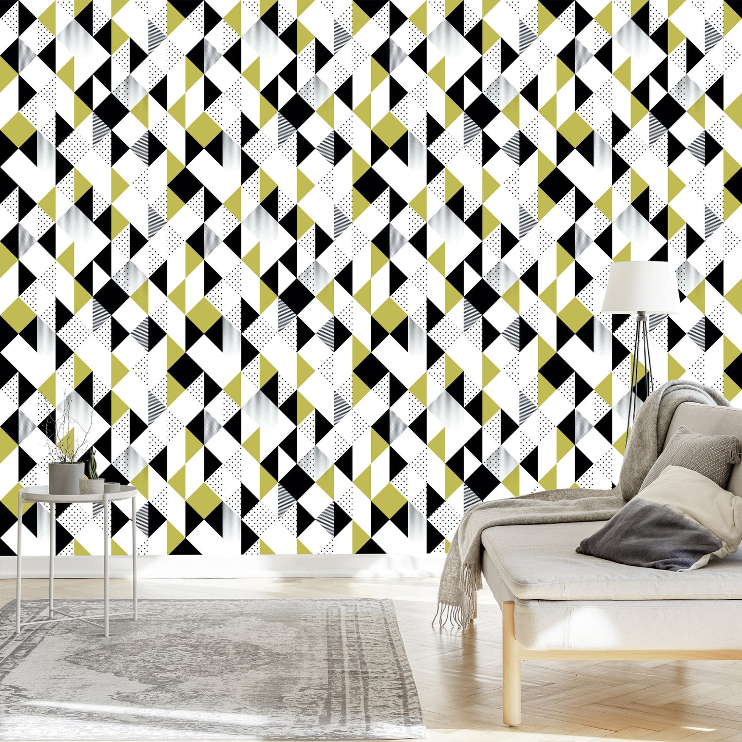 Wallpaper Geometric Colorful Triangles