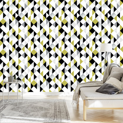 Wallpaper Geometric Colorful Triangles