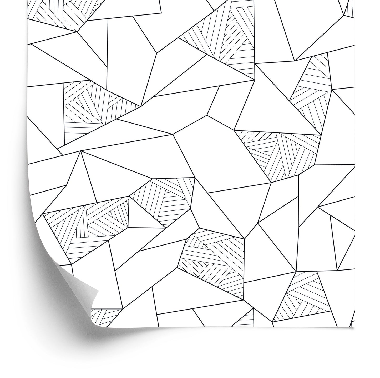 Wallpaper Black And White Geometric Pattern