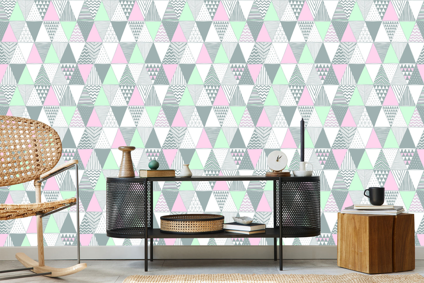 Wallpaper Geometric - Colorful Triangles