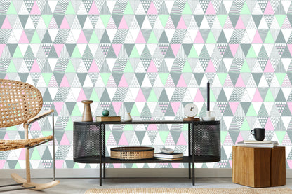 Wallpaper Geometric - Colorful Triangles