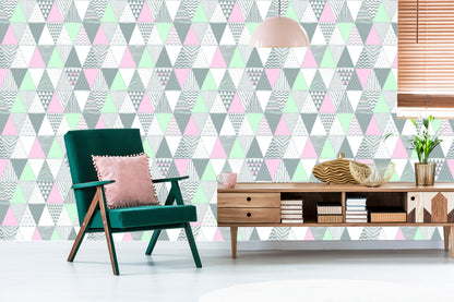 Wallpaper Geometric - Colorful Triangles