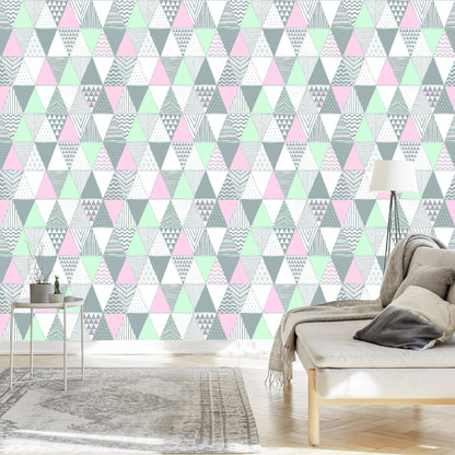 Wallpaper Geometric - Colorful Triangles