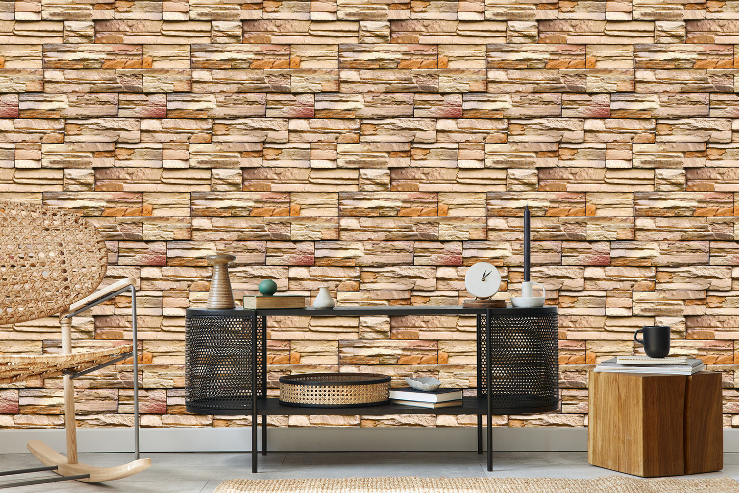 Wallpaper Stone Slate 3D Effect