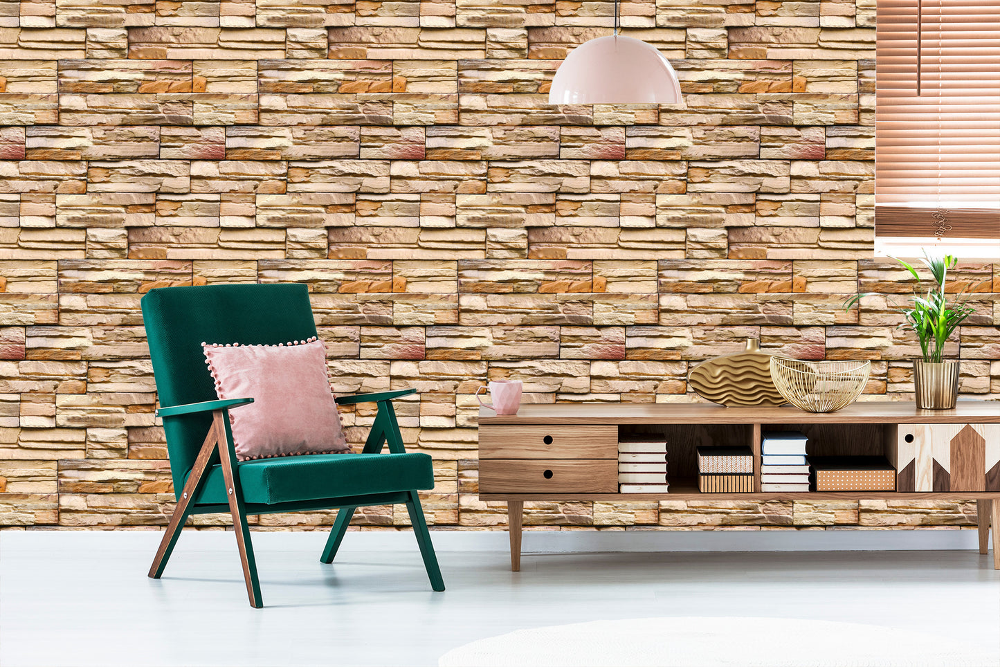 Wallpaper Stone Slate 3D Effect