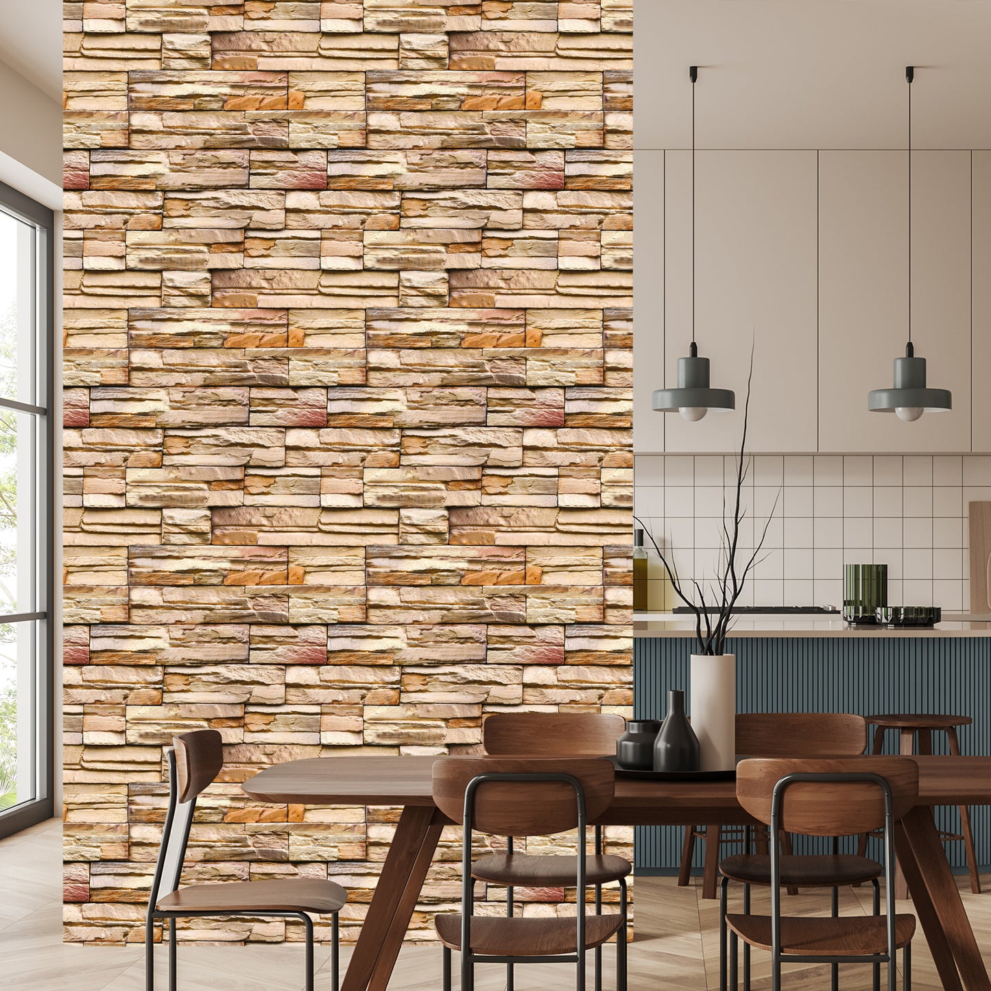 Wallpaper Stone Slate 3D Effect
