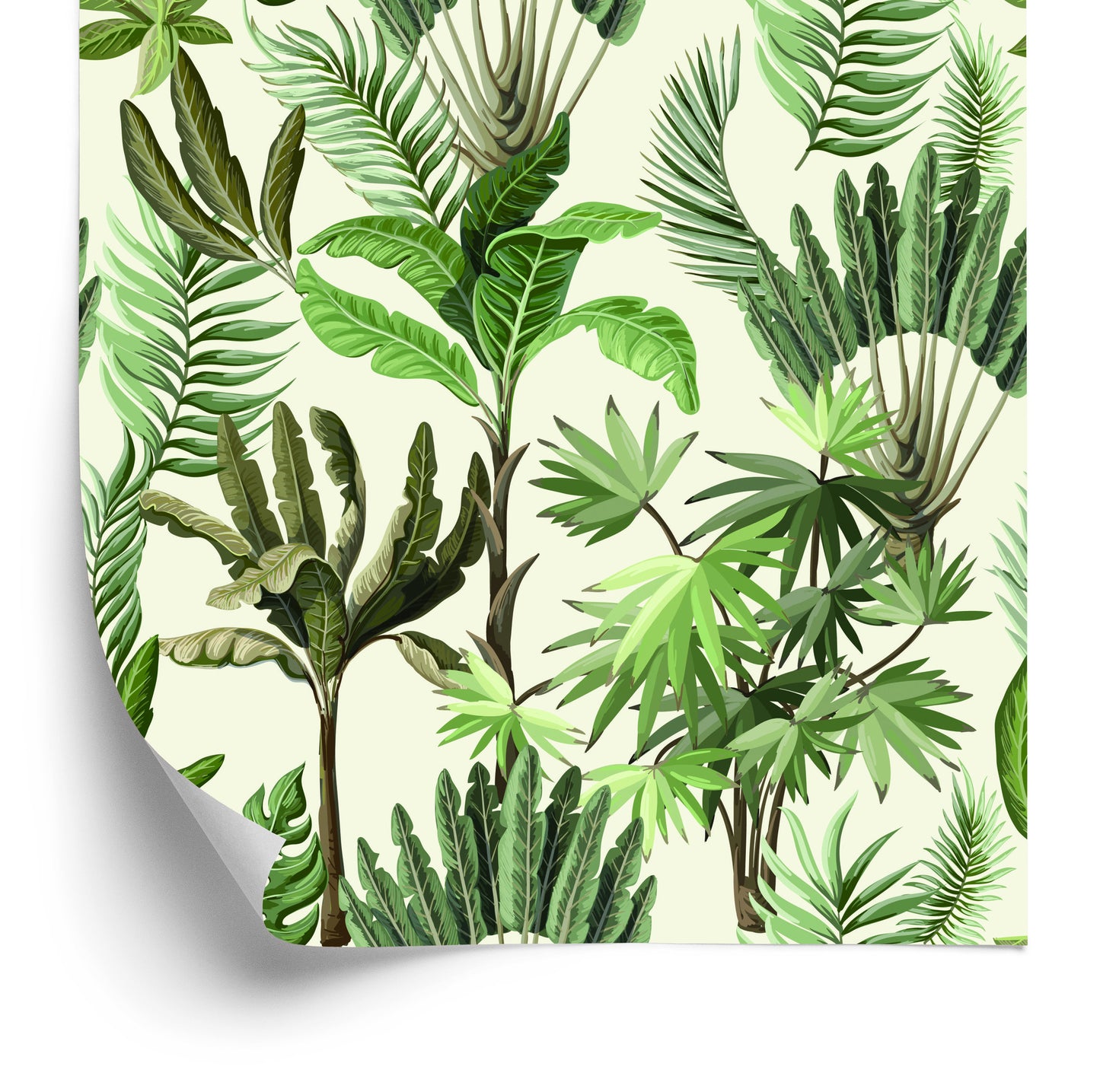 Wallpaper Exotic Leaves Vintage