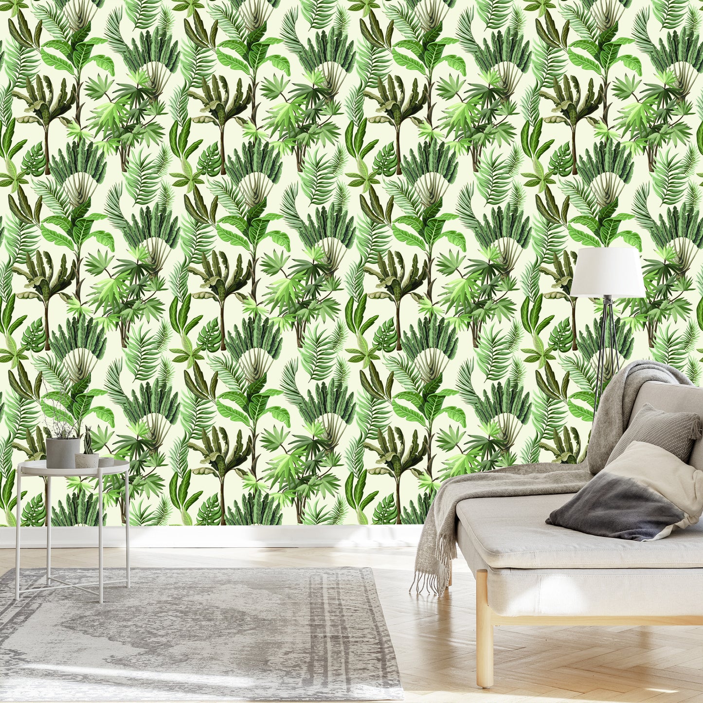 Wallpaper Exotic Leaves Vintage