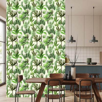 Wallpaper Exotic Leaves Vintage