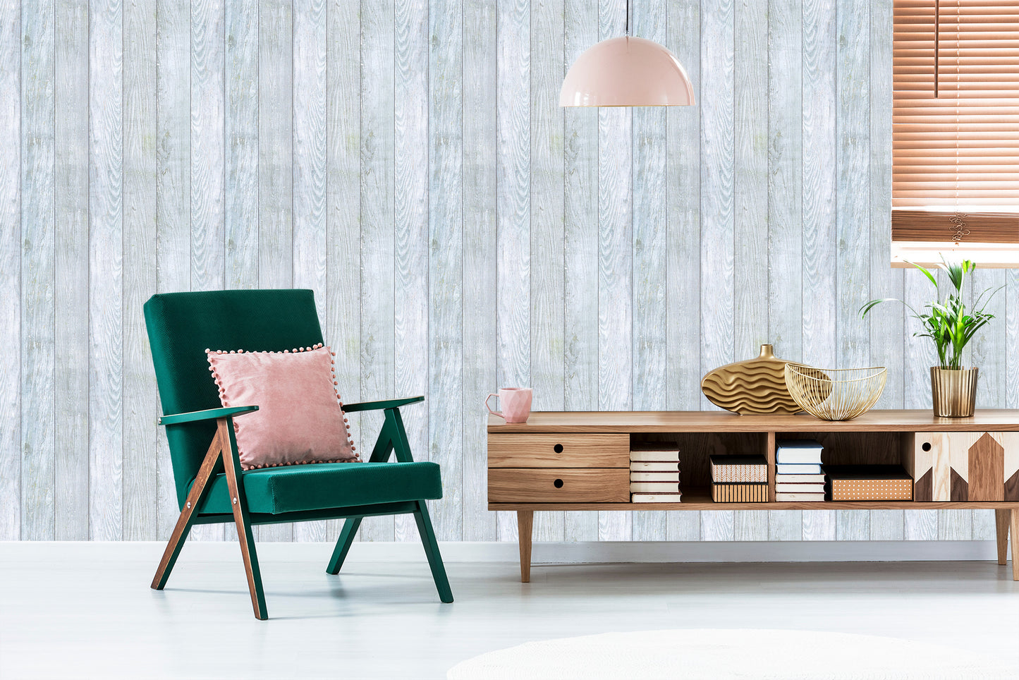 Wallpaper Wooden Boards Scandinavian Style