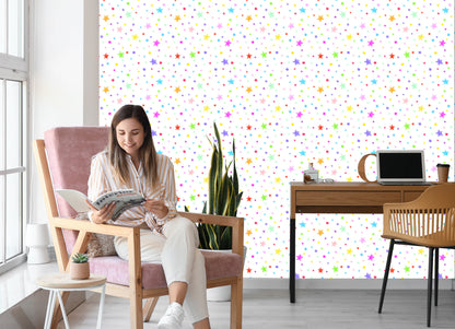 Wallpaper Colorful Stars, Dots