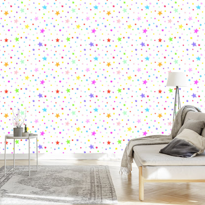Wallpaper Colorful Stars, Dots