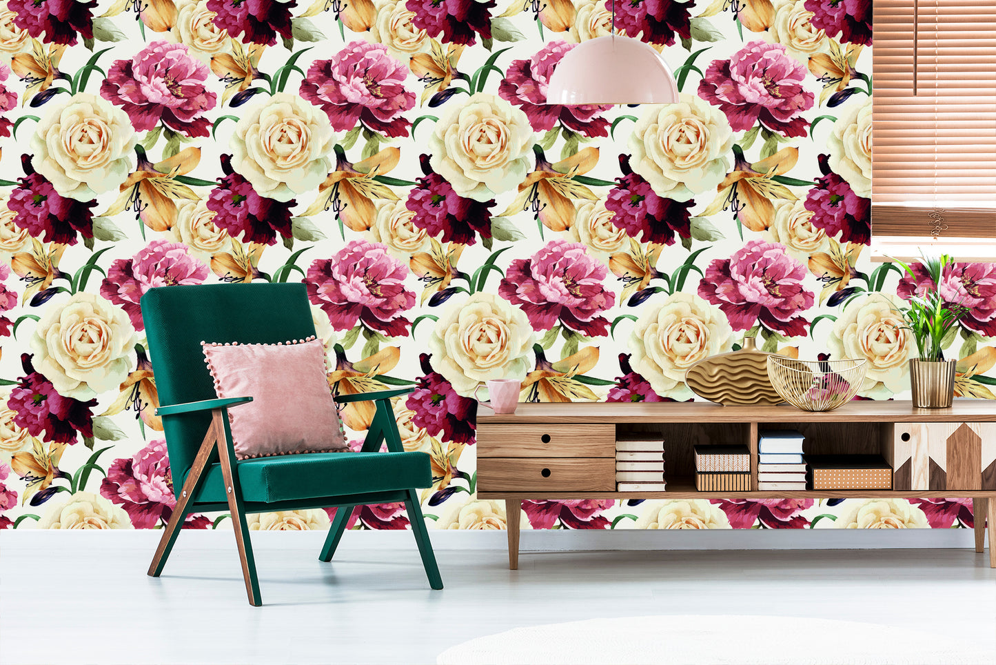 Wallpaper Waltercolor Colorful Flowers