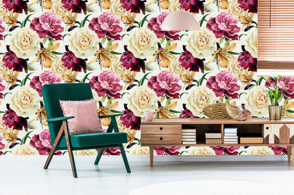Wallpaper Waltercolor Colorful Flowers
