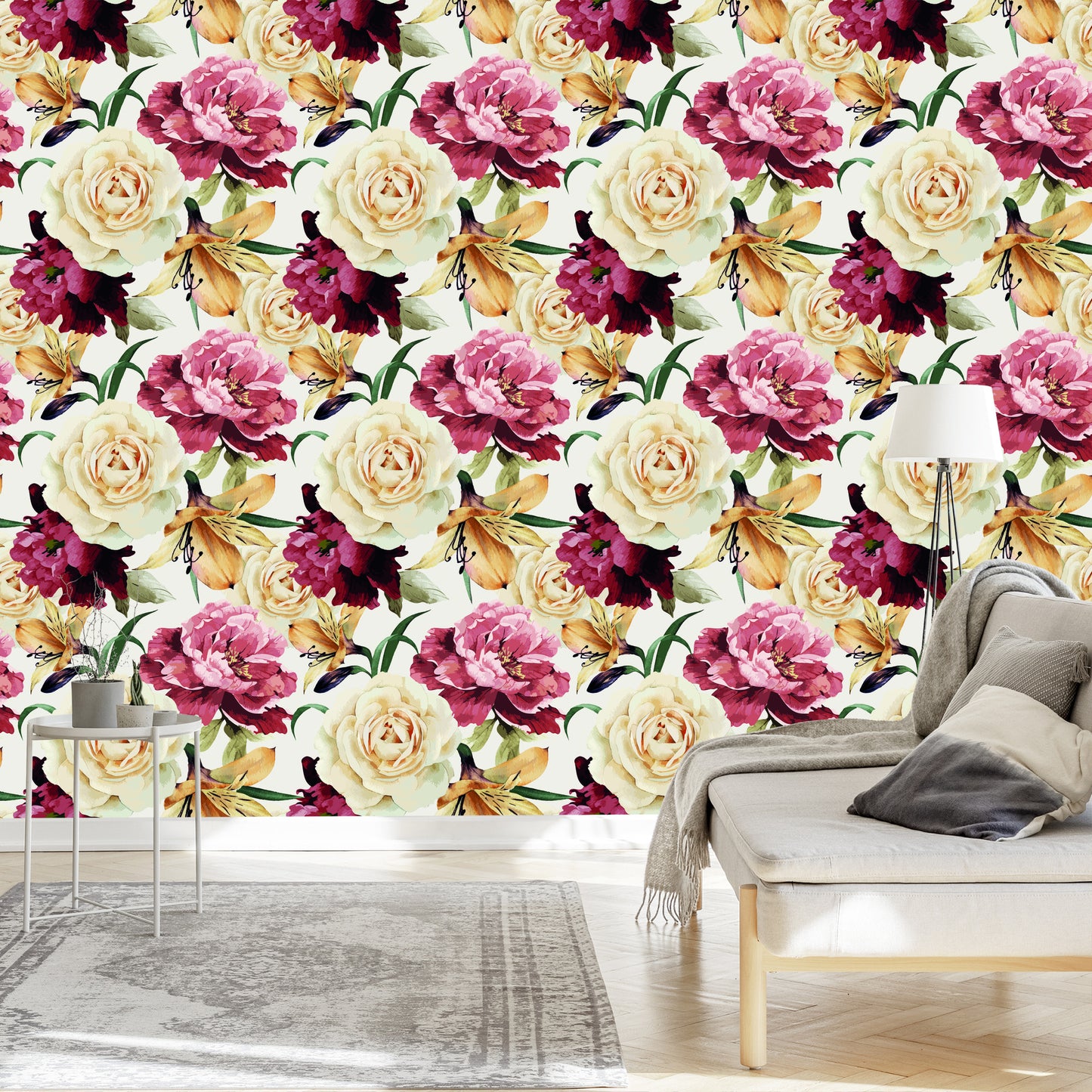 Wallpaper Waltercolor Colorful Flowers