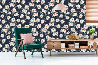Wallpaper Flowers - Painted Daisies