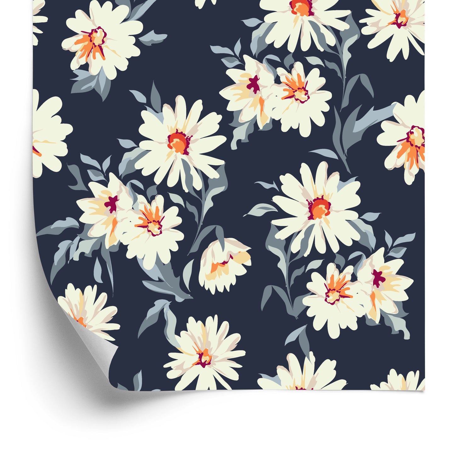 Wallpaper Flowers - Painted Daisies