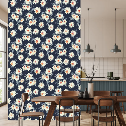 Wallpaper Flowers - Painted Daisies