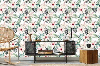 Wallpaper Hibiscus Blossoms