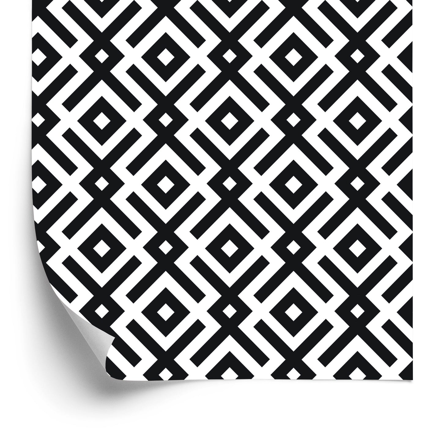 Wallpaper Black And White Geometric Pattern