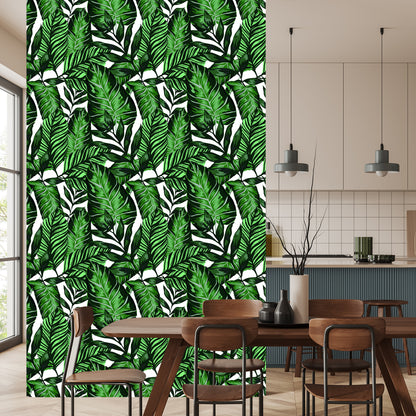Wallpaper Tropical Leaves In Watercolor